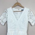 Lulus Lace Boho Dress XS Wedding Shower Rehearsal Bachelorette White Princess Photo 3