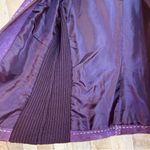 Vintage Pursuits, Ltd. size Small Genuine Leather and Sweater Combo Jacket Purple Photo 6