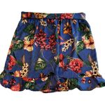 Band of Gypsies Band of‎ Gypsies Blue Floral Print Skirt Ruffle Hem Belted Womens Large Photo 6