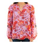 Skies Are Blue  Walk On By Floral Blouse Lavender Top‎ Boho Women Size Small New Photo 2