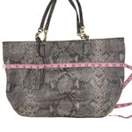 Tory Burch  Thea Snakeskin Tote Bag Purse Shoulder Large Photo 6