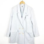 BB Dakota  by Steve Madden Dress to Thrill Blazer Light Blue Womens Size Large Photo 2
