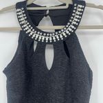 Teeze Me Y2K Whimsigoth Y2K Dress Sz 1 Pearls Collar Cutout Rhinestone Witchy Photo 11