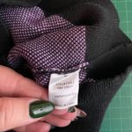 Pretty Damage Women M Black Purple Tribal Flame Sweater Vest Cropped V Photo 4