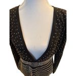 NWT Miss Circle NY Black Rhinestone Bodycon Designer Luxury Club Dress XL Photo 5