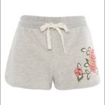 Topshop NWT Floral Embroidered Gray Lounge Shorts Photo 1