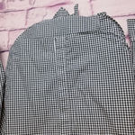 Rag and Bone  BLACK WHITE PLAID GINGHAM PRINT BOW TIE BACK BUTTON FRONT SHIRT XS Photo 4
