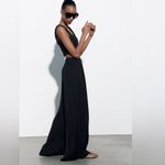 ZARA High Waisted Wide Leg Flowy Palazzo Pants Black Size XXL Photo 4
