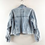 Abercrombie & Fitch Cropped Denim Jean Trucker Jacket Blue Small Photo 3