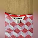 Boden Joanna Cap Sleeve Wrap Midi Dress Red Pink Diamond Cube 2R 2144 Size 2 Photo 4