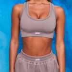 Bo+Tee Shape Ribbed Scoop Neck Sports bra size medium Photo 0
