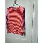 Lands' End Orange Pink Striped Crewneck UPF Sun Shirt Long Sleeve Size Small Photo 1
