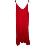 AQUA  Maxi Cover Up Dress Red Size M New Photo 1