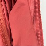 Loft dress XS smocked crochet lace fringe short sleeve midi rust orange Photo 5