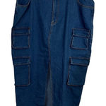 Daisy Denim Cargo Skirt Size 3X Midi Knee Length Casual Medium Wash Photo 0