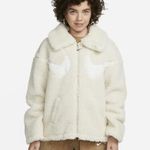 Nike Sportswear Sherpa Fleece Swoosh Full Zip Jacket Zip Large Logo NEW Photo 4