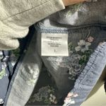 Como vintage Blue-Gray Blouse with Tie Front and Relaxed Fit (993) Photo 3