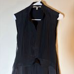 BCBGMAXAZRIA RUNWAY Black Pleated Silk Maxi Dress XS Photo 1