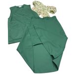 Vintage Fire Islander 60s/70s Mint Green Sleeveless Tunic Top Skirt Set w Scarf Size M Photo 10