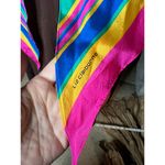 Liz Claiborne  scarf oblong blue pink yellow Photo 2