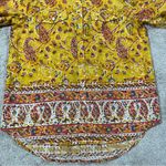 Sundance  Women’s Button Down Shirt Longsleeve Floral Joy Boho Artsy in Yellow M Photo 3