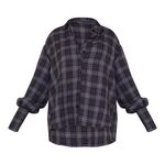 Pretty Little Thing Grey Checked Shirt Photo 4