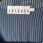 Lacausa  Pinstripe Jumpsuit Size Small NWT Photo 3