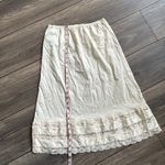 None Vintage slip Cream Skirt Photo 6