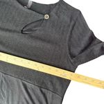 La Moda Black Keyhole Tunic Dress Size L XL Sharkbite Hem Whimsigoth Flowy Size L Photo 10