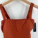 Carmen Marc Valvo Tankini Size Extra Small Square Neck Arab Spice Ruched Sides Photo 9