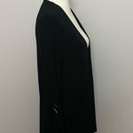 Chico's Travelers Cardigan Open Front High Low Hem Lagenlook Buttons Black Photo 3