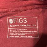 FIGS  Technical Collection Womens Livingston Wide Leg Burgundy Scrub Pants XS Photo 4