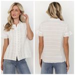Baltic Born  Zara White Lace Button Down Blouse Photo 1