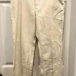 Lands' End Lands’ End Khaki Tan Beige High Rise Straight Leg Jeans size 12 Photo 0