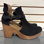 Free People  Suede Cedar Clog Black Straps Size 40.5/10.5US Photo 2