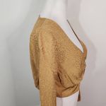 Kirious  Tan Leopard Print Crop Top NWT Size Medium Tan Leopard Print Top Photo 2