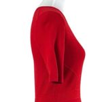 Banana Republic Sweater Dress Elbow Sleeves Round Neck Cherry Red Women’s Small Photo 6