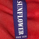 Sunflower Free Size Tie Dye red Embroidered top bohemian Photo 6