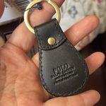 Polo Ralph Lauren Men's Women's Keychain Key Fob Leather Black NWT. Photo 2
