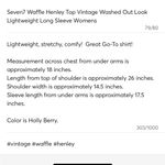 Seven7 Henley Waffle Shirt Vintage Washed Out Pink Berry Comfy Womens Top Medium New Photo 12