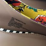 Betsey Johnson  Nettie Marigold Yellow Floral Point Toe Slingback Block Heel Photo 2