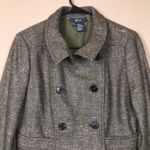 Per Se Women’s Wool Silk Blend Tweed Knit Double Breasted Coat Photo 1