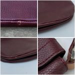 Y2K Burgundy Maroon Leather Claudia Firenze Shoulder Bag Purse Made in Italy Red Photo 6