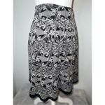 The Limited 100% Silk Beaded A-Line Floral Black/Cream Skirt Women’s 4 Photo 2