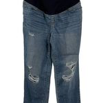 Isabel Maternity  by Ingrid & Isabel Distressed Jeans Straight Crop Size 4 Photo 0