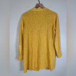Eileen Fisher  Marigold Yellow Linen Blend Open Front Cardigan Sweater sz Medium Photo 3