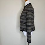 Christopher Banks Wool Tribal Blazer Sz Small Lady Jacket Black Photo 2