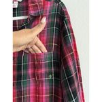 Victoria's Secret  Flannel Plaid Pajama Shirt Women's Size M Long Sleeve Holiday Photo 3