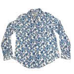 Lilly Pulitzer  Sea View Linen White Shell Shirt Women M Classic Versatile Resort Photo 5