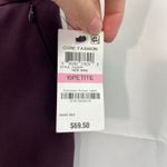 NEW Alfani women's deep red purple slim leg tummy control stretch casual pants 6 Size 6P Photo 2